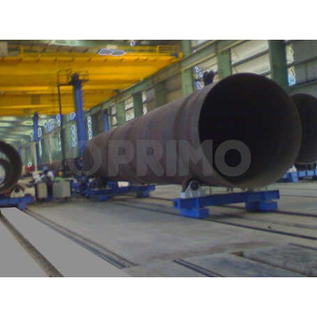  5X5 METER COLUMN AND BOOM WITH GROWING LINE ROTATORS AND SAW EQUIPMENT FOR CONICAL WIND TOWER