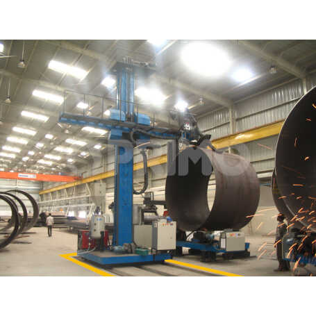 5X4M HEAVY DUTY COLUMN AND BOOM WITH ROTATORS AND SAW EQUIPMENT